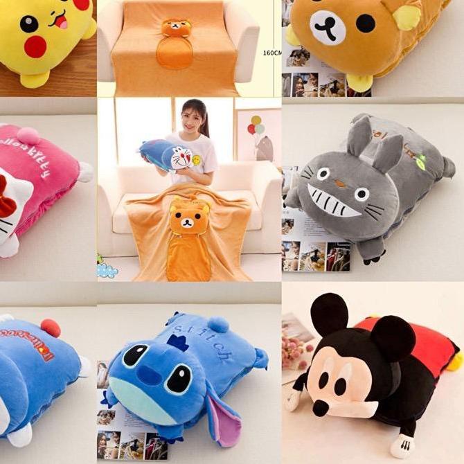 ۞ Balmut Bantal Selimut Karakter Anak Boneka Karakter 2 in 1 Import ✩