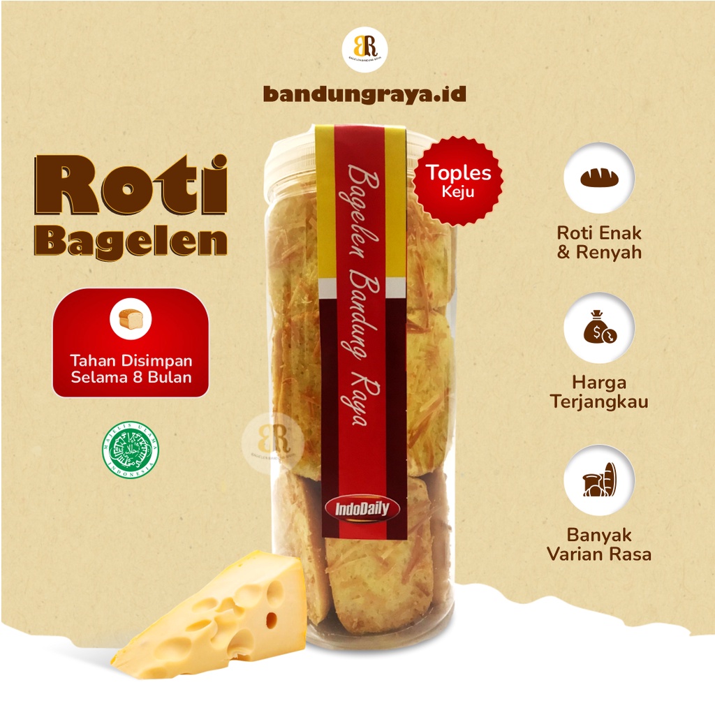 

Roti Bagelen Toples Rasa Keju Kue Kering Makanan Ringan Camilan Cemilan Snack Bandung Raya