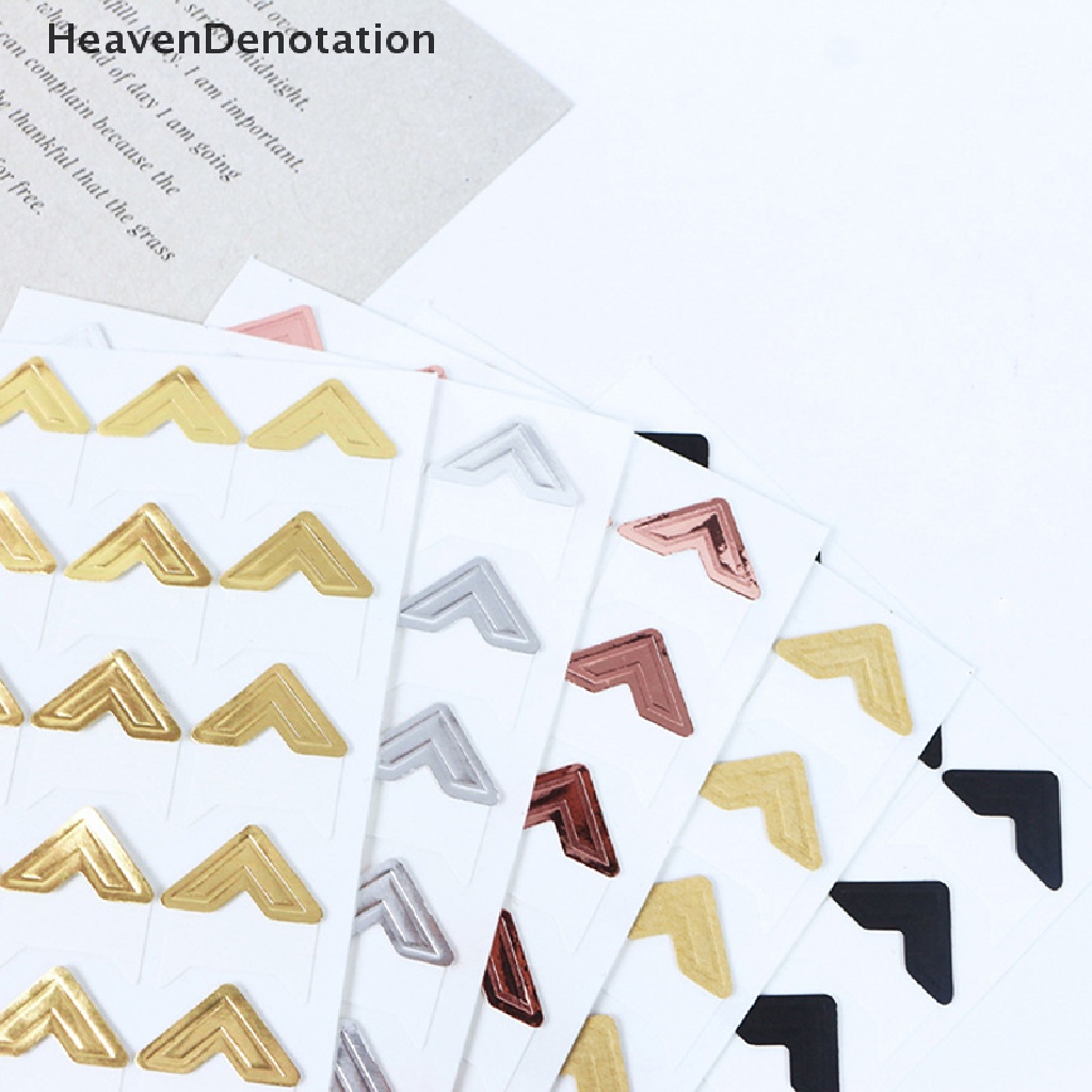[HeavenDenotation] 5lembar Stiker Kertas Kraft Sudut Vintage Untuk Album Foto Dekorasi DIY Retro Sticker Frame Dekorasi Scrapbooking HDV