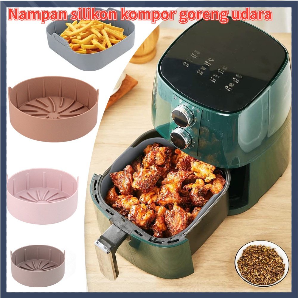 【COD】19.5CM Loyang Air Fryer Silicon / Air Fryer Silicone Pot / Silicone Pan Basket