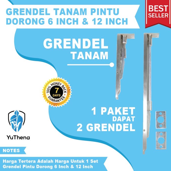 ```````] Grendel Tanam - Grendel Pintu Dorong - Grendel Pintu Pelor 6 Inch