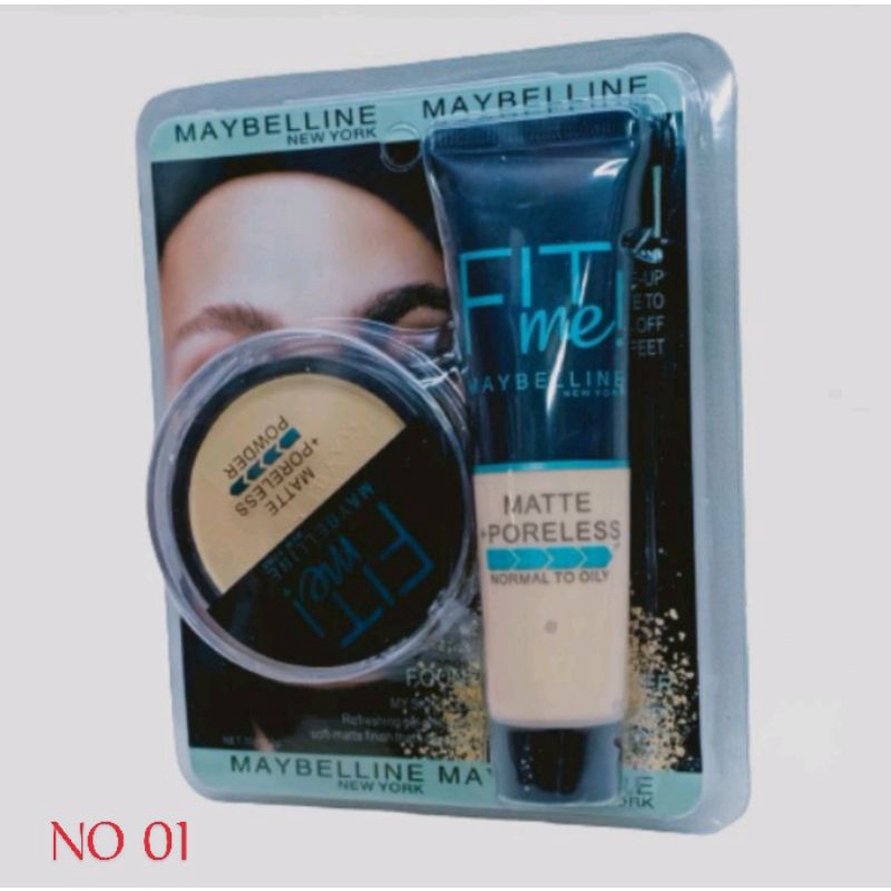 Bedak Maybelline Fit Me mika + Foundation 2in1