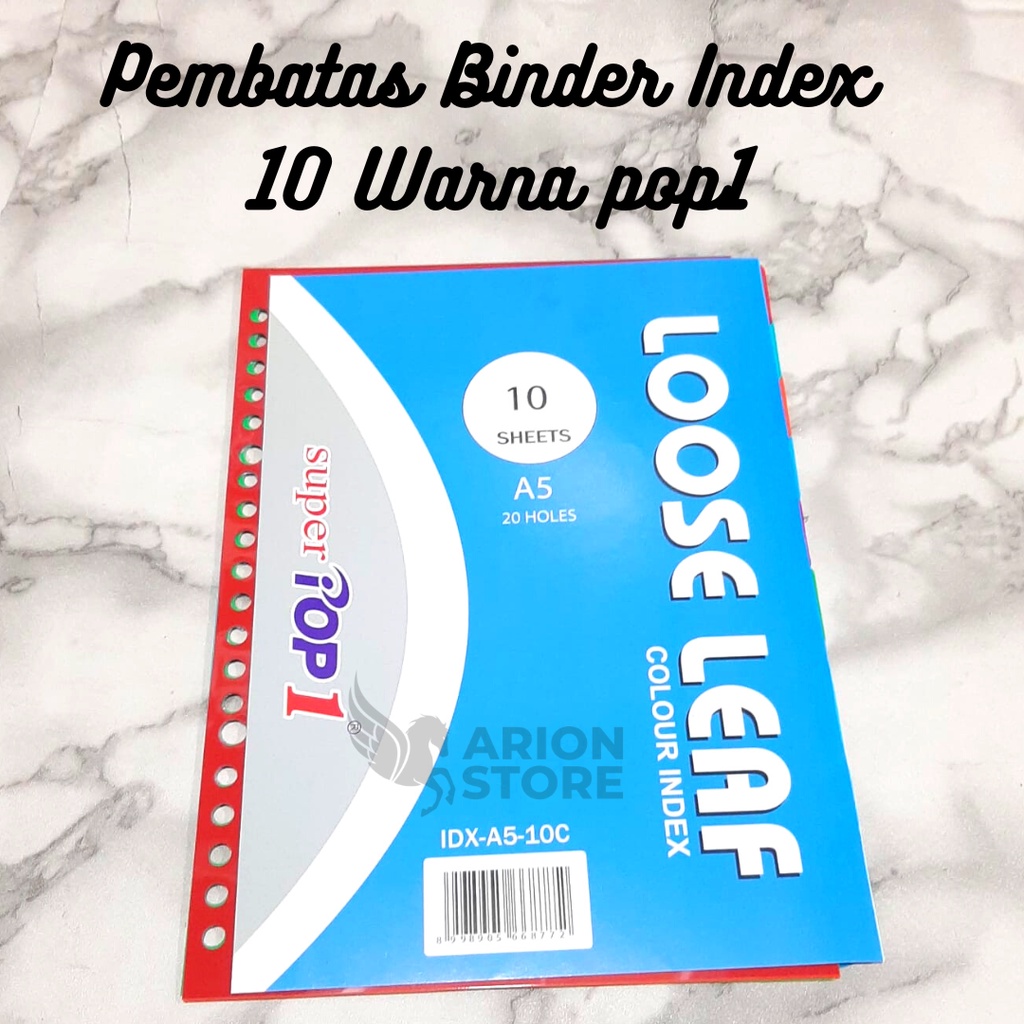 

-[ARION STORE] Pembatas Loose Leaf A5 Super POP 1 Colour Index / Pembatasa Binder [SET]