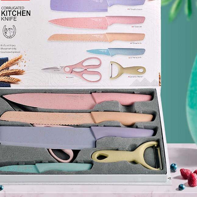 Limited✅-PISAU SET EVCRIVERH WARNA WARNI 6 IN 1 ORIGINAL DUS BUKAN MAGNET  / PISAU SET JERAMI / PERA