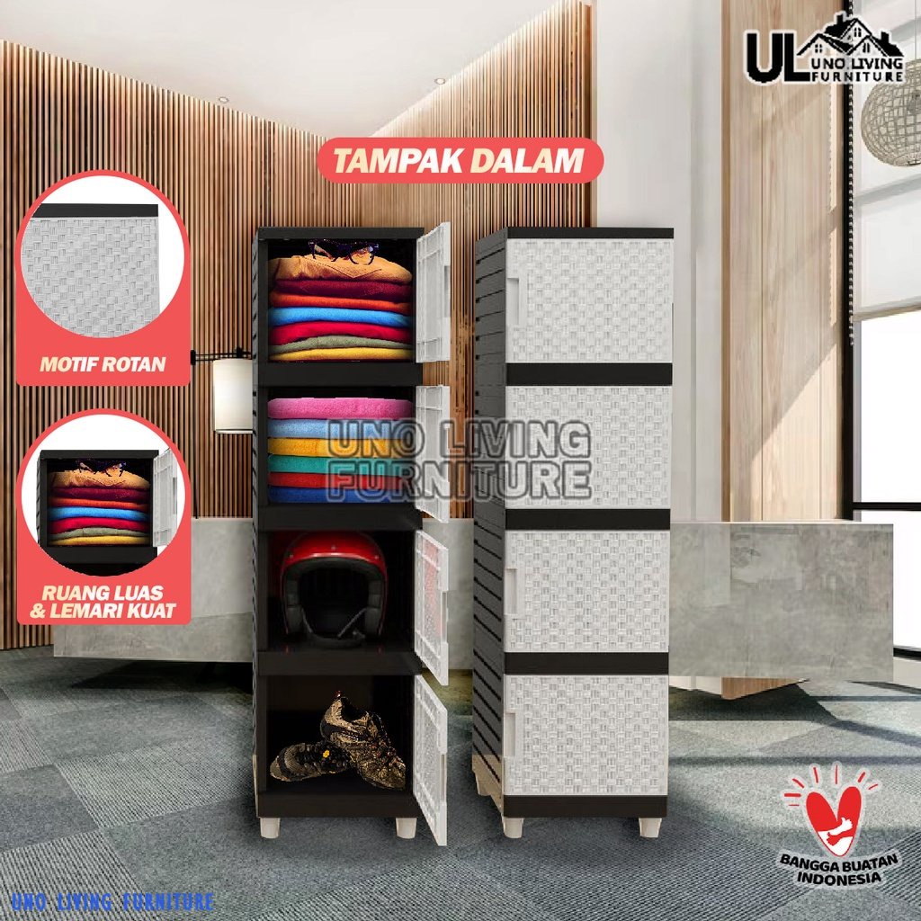 LEMARI PAKAIAN MINIMALIS KINGDOM SLAP ZEBRA PUTIH LEMARI SWING LEMARI PLASTIK LEMARI BAJU LEMARI MURAH