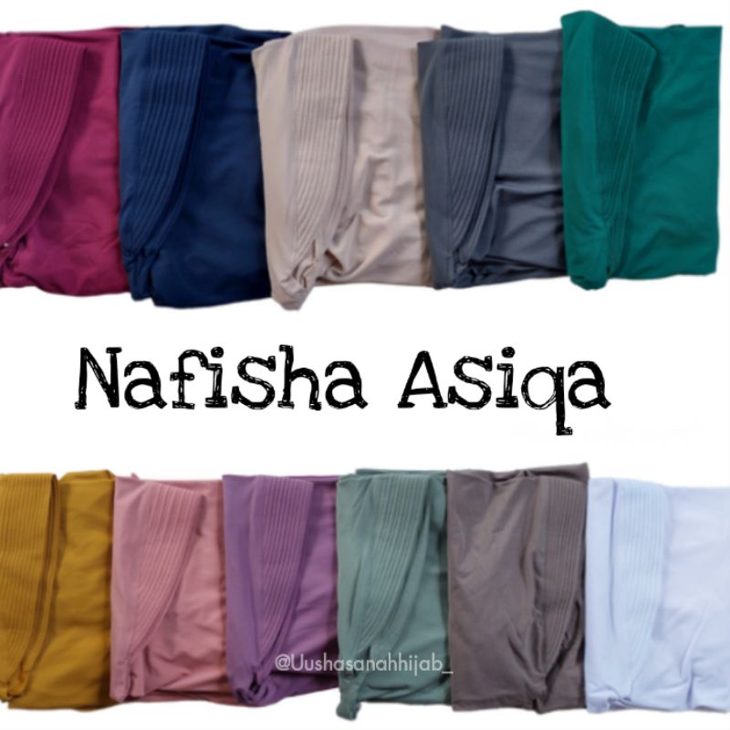 [ Ori Nafisha ] ASIQA••hijab instan jersey super••hijab pet polos