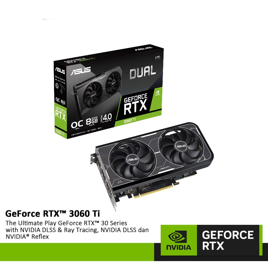 VGA ASUS GeForce RTX 3060 Ti 8GB GDDR6X DUAL OC (FASTER MEMORY) 3060Ti DDR6X