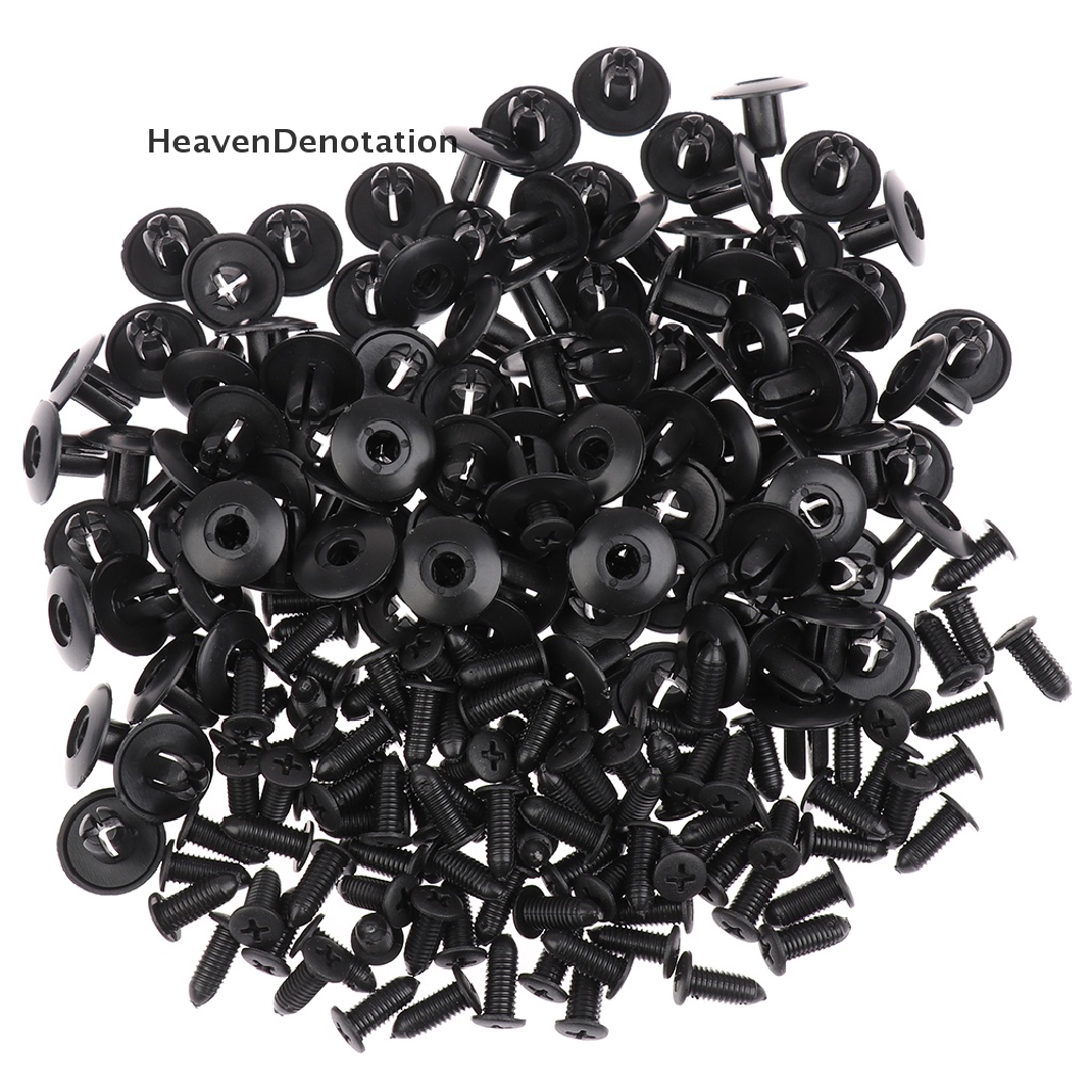 [HeavenDenotation] 100pcs 8mm Lubang Pintu Rivet Plastik Klip Pengencang Mobil Lined Cover Barbs Rivet HDV