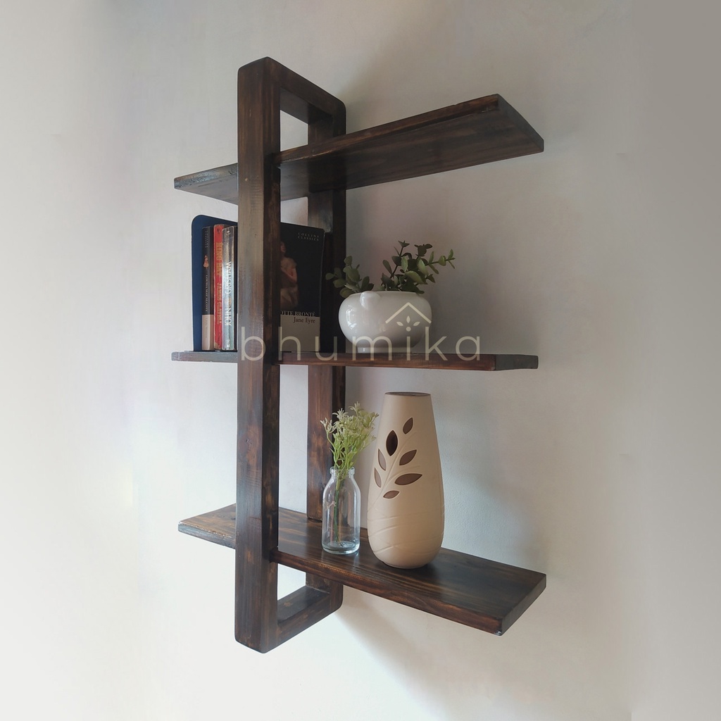 Rak dinding serbaguna furniture kayu dekorasi rumah / PLAVA