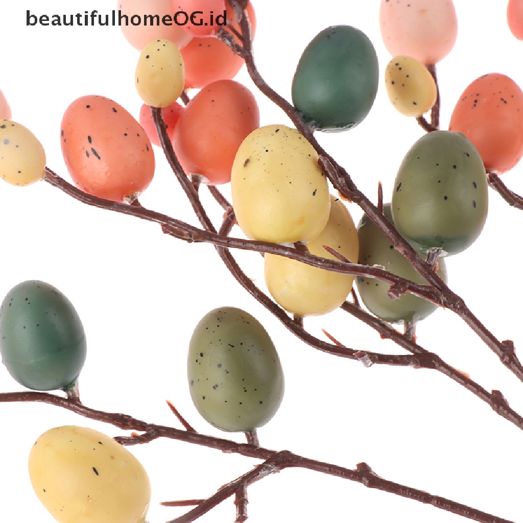 // Beautifulhomeog.id// Easter Egg Tree Decor Cabang Kreatif Dengan Paing Telur Plastik Spring Hadiah **