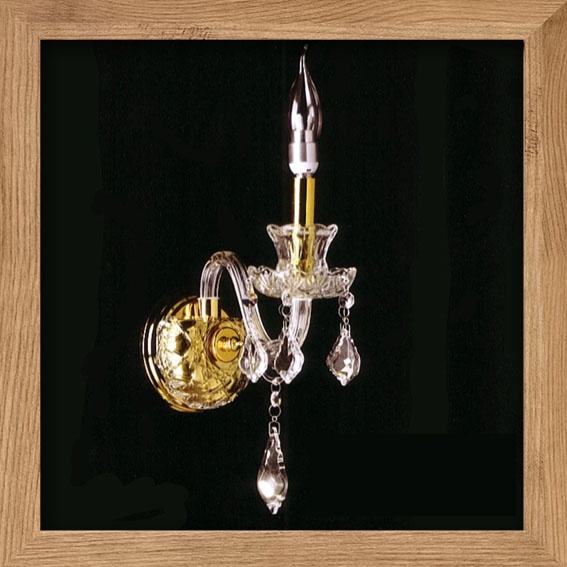 Lampu hias dinding TANGKAI LILIN KACA KRISTAL ASLI CRYSTAL CANDLE premium minimalis elegan light liv