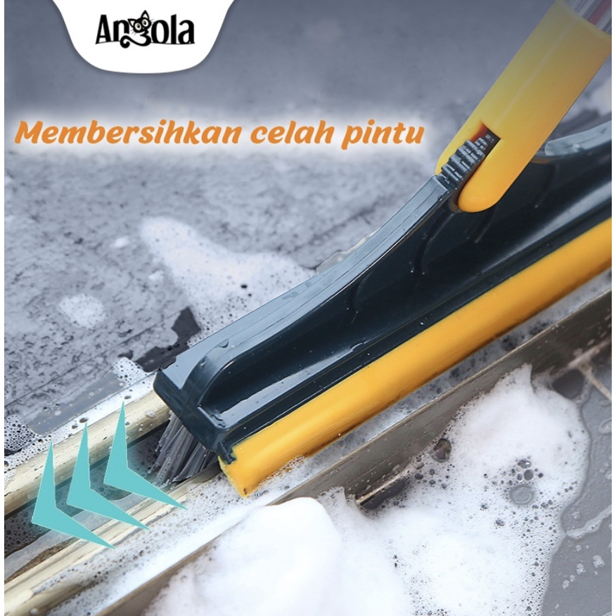 Sikat Dorong Lantai Dengan Wiper D48 Alat Pembersih Lantai Kaca 2IN1 Sikat Toilet