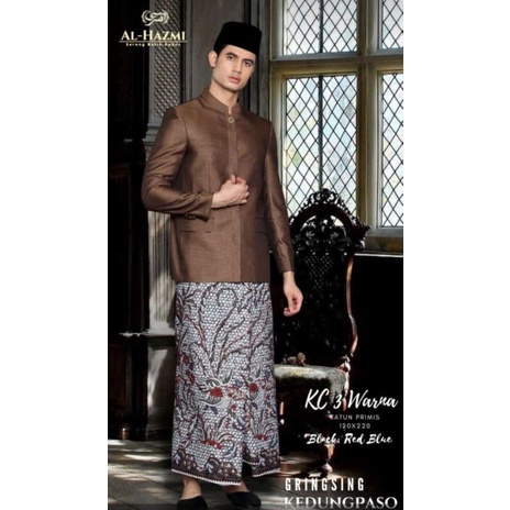 SARUNG BATIK KC TRIWARNA TERBARU Keren/ Sarung batik Alhazmi / batik alhazmi / sarung dewasa / sarun