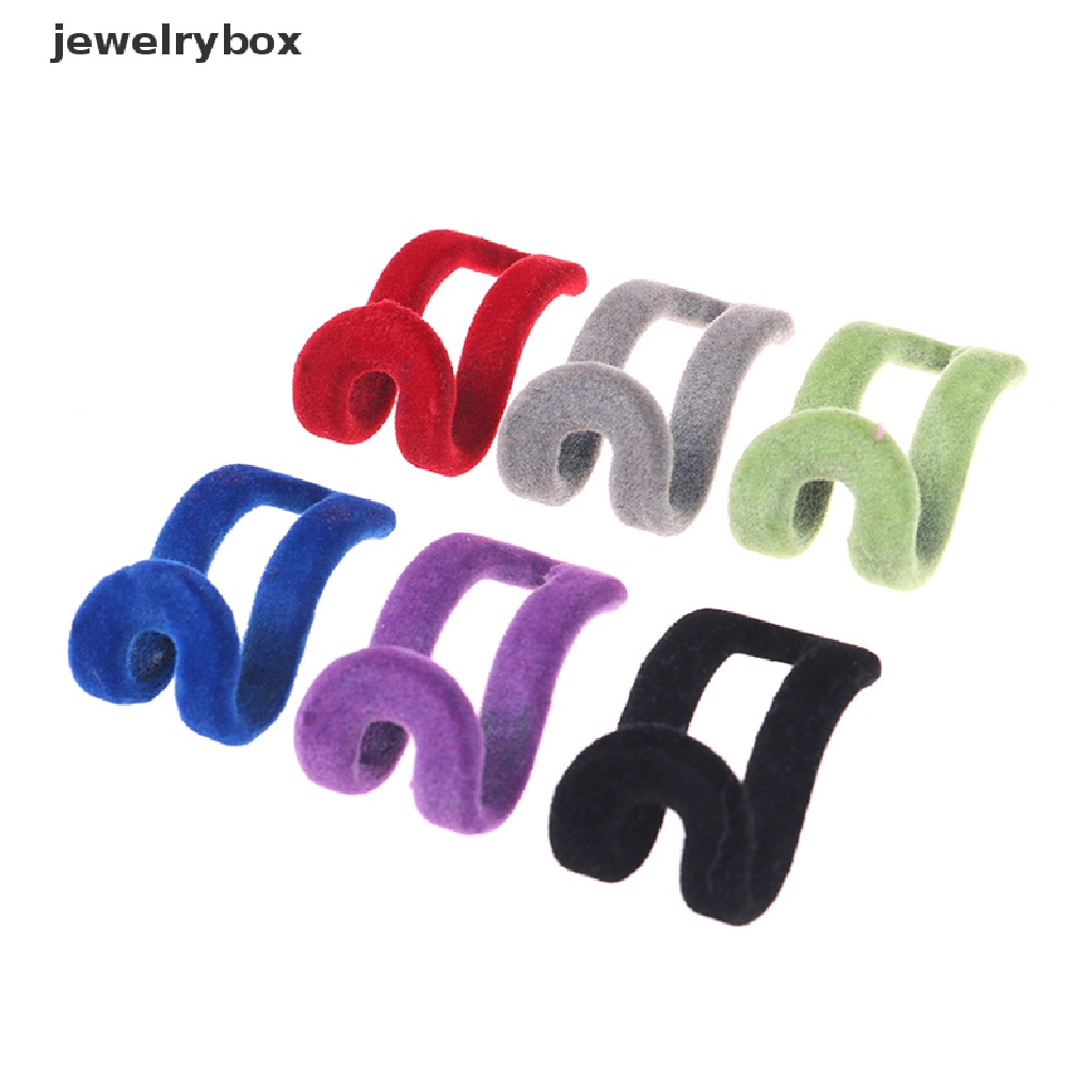 [jewelrybox] 10pcs Cloth Hanger Hook Mini Flocking Tempat Baju Kait Closet Organizer Butik