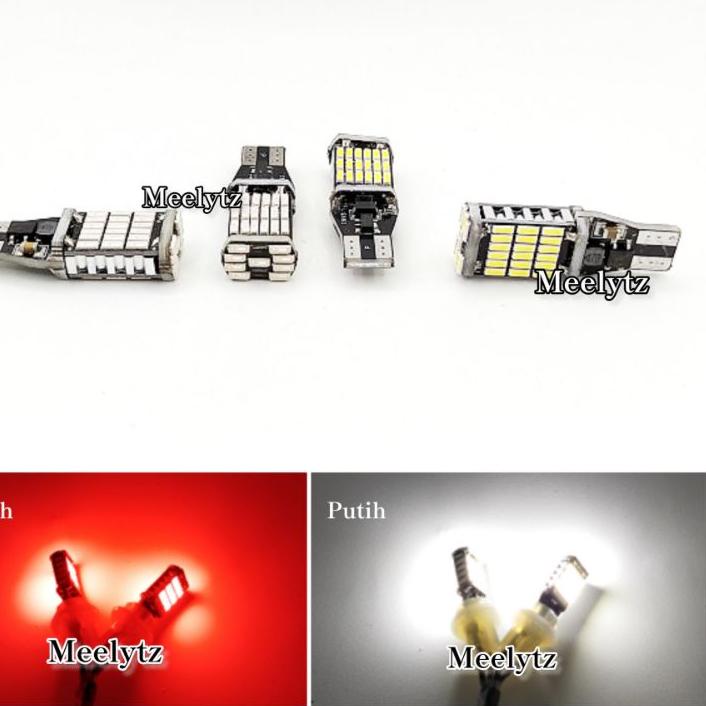 sepasang Lampu Led mundur T10 T15 45Led AC DC 12-24volt super terang