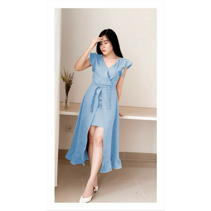 WSE390 - Dress Kanon Wanita Super Premium Bahan Lembut Tidak Berbulu Warna Tidak Luntur PREMIUM QUALITY