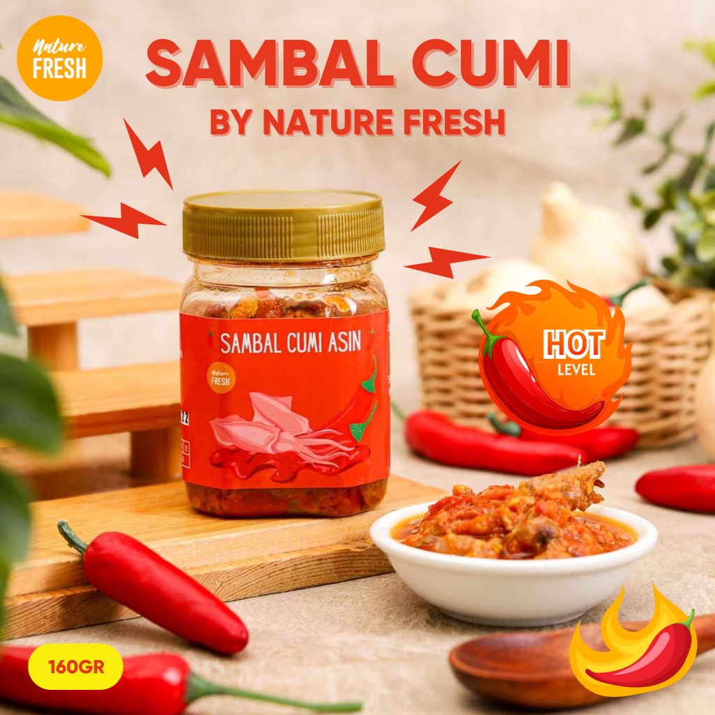 Nature Fresh Sambal Premium Sambal Bawang - Teri - Ijo - Cumi Chili