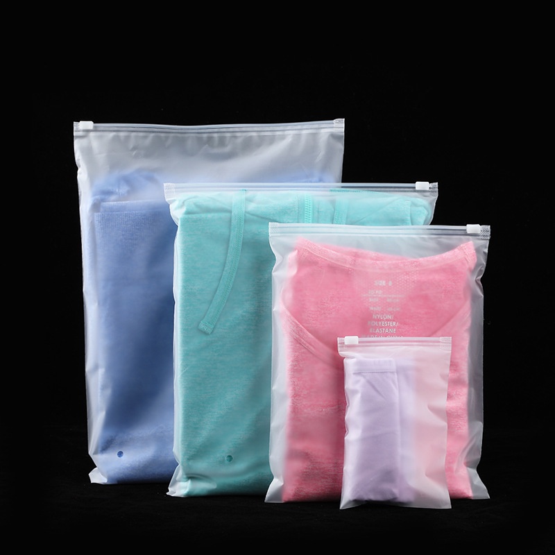 Kantong Zipper Storage Bag Travel Vacum Baju Polos Anti Air Transparan