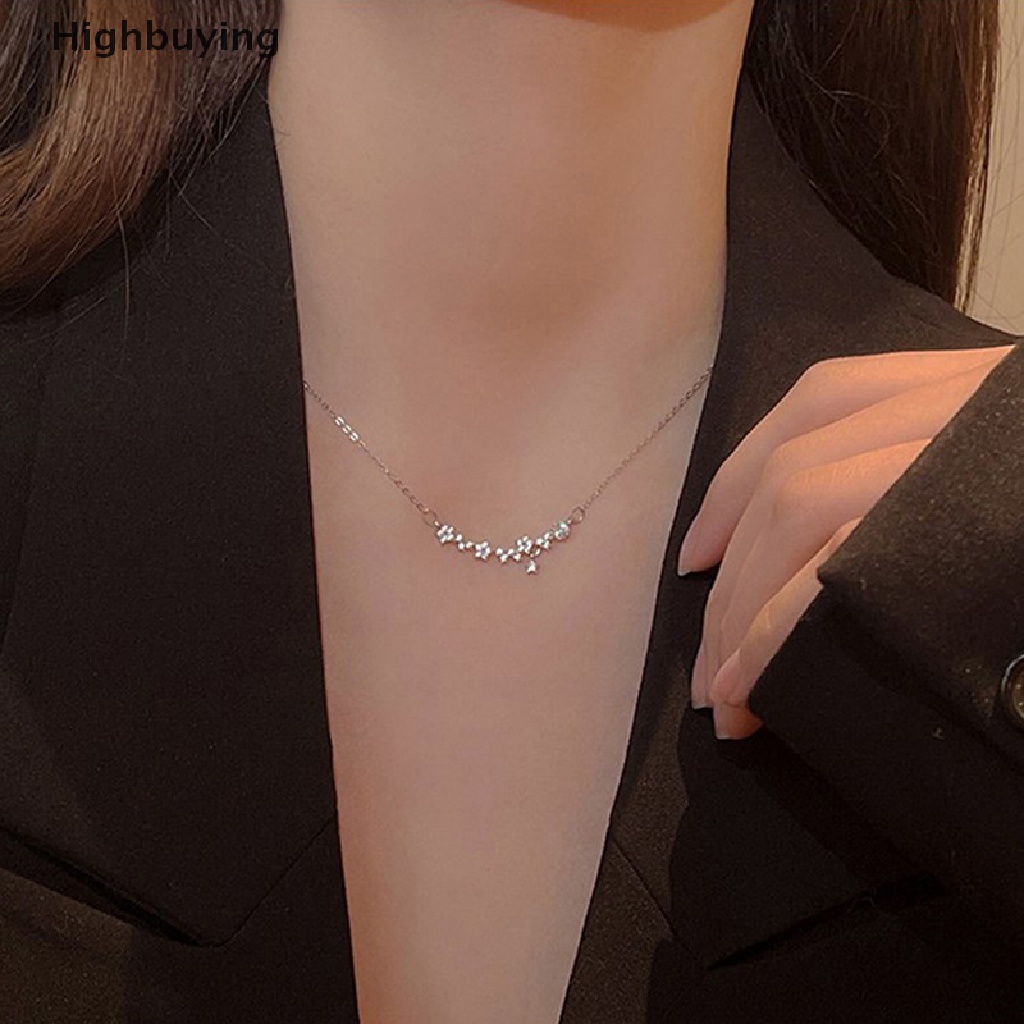 Hbid Exquisite Star Zircon Metal Necklace Women Charm Sweet Lovely Light Clavicle Chain Necklace Girls Party Jewelry Gift Glory