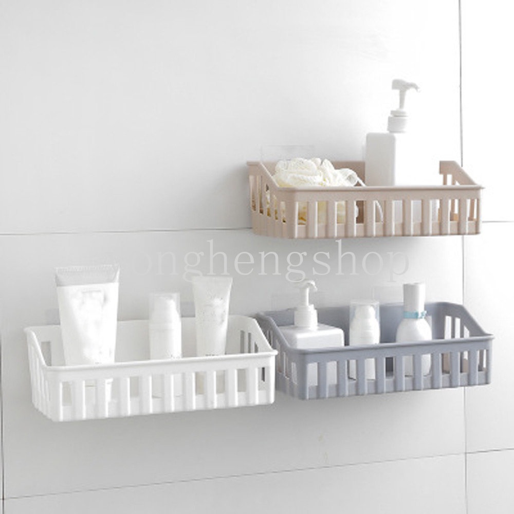 Bebas Pukulan Rak Penyimpanan Yang Dipasang Di Dinding Shampoo Gel Storage Basket Drain Shelves Rak Kamar Mandi Organizer Holder