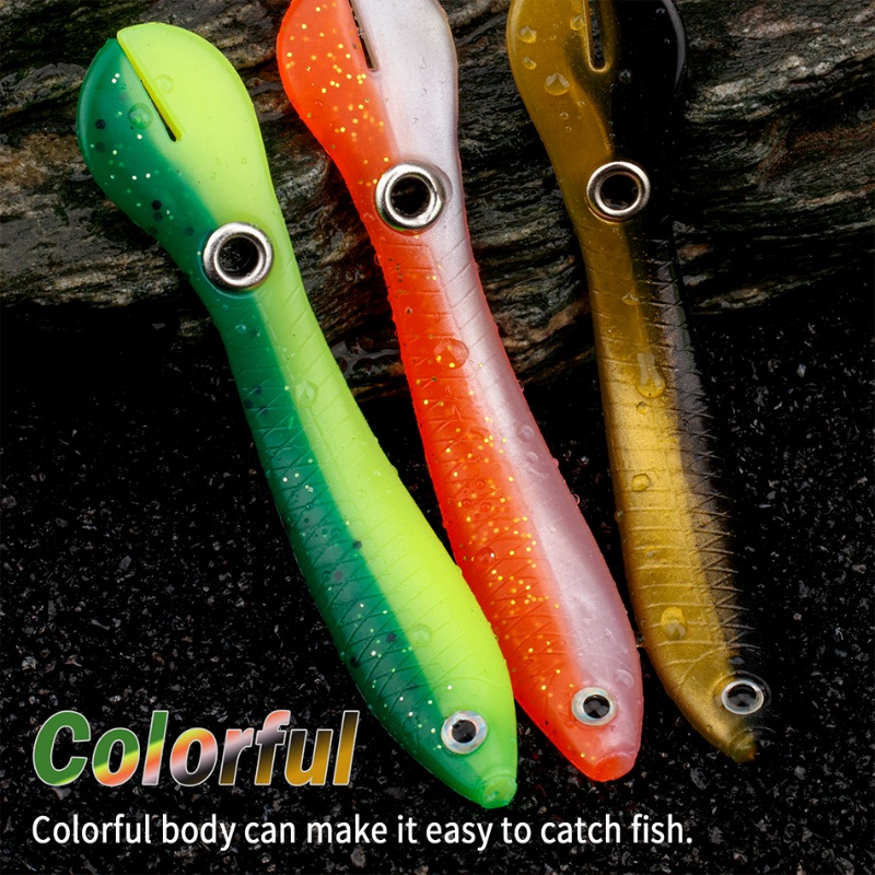 [Harga Grosir] Lifelike Silicone Soft Fish Lure Umpan Pancing Bionic Buatan Realistis Bergerak Atraktan Pancing Air Tawar Air Asin Bass Trout Swimbaits Aksesoris Memancing