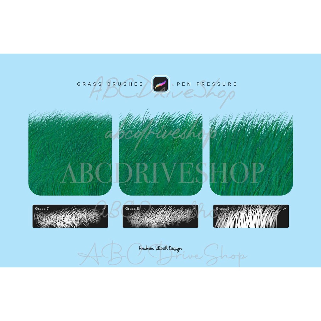 Procreate Brush - Realistic Grass Procreate Brushes