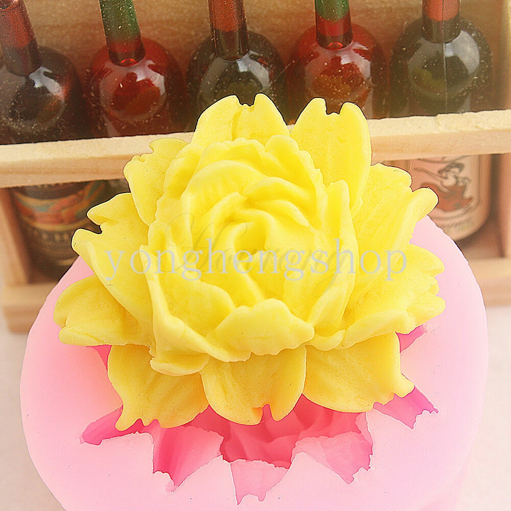 Cetakan Kue / Coklat / Sabun Bentuk Bunga Mawar 3D Bahan Silikon Untuk Dekorasi Pernikahan