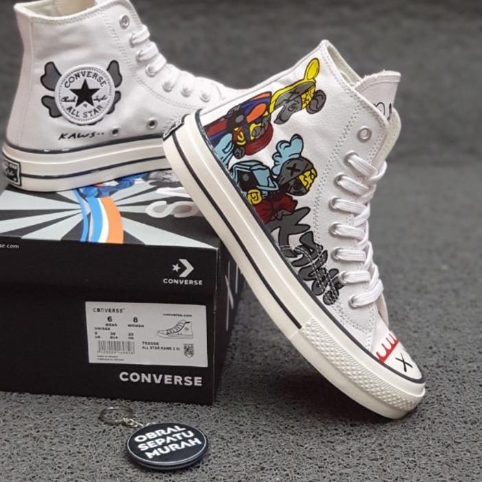 GROSIR OBRAL SEPATU CONVERSE 70S HIGH X KAWS COMPANION PUTIH IMPORT QUALITY murah