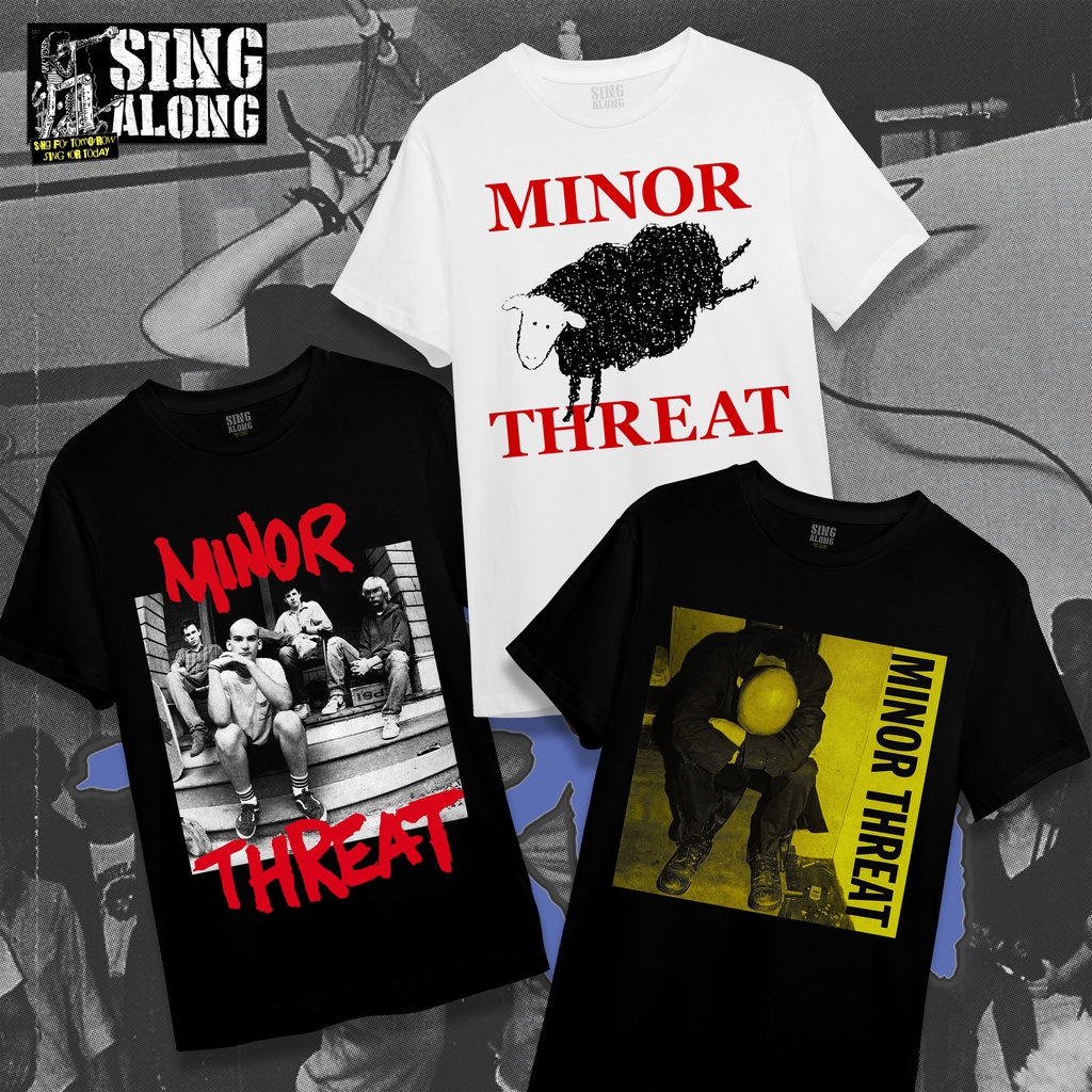 KAOS BAND MINOR THREAT / BAJU MINOR THREAT / UNISEX MINOR THREAT T-SHIRT