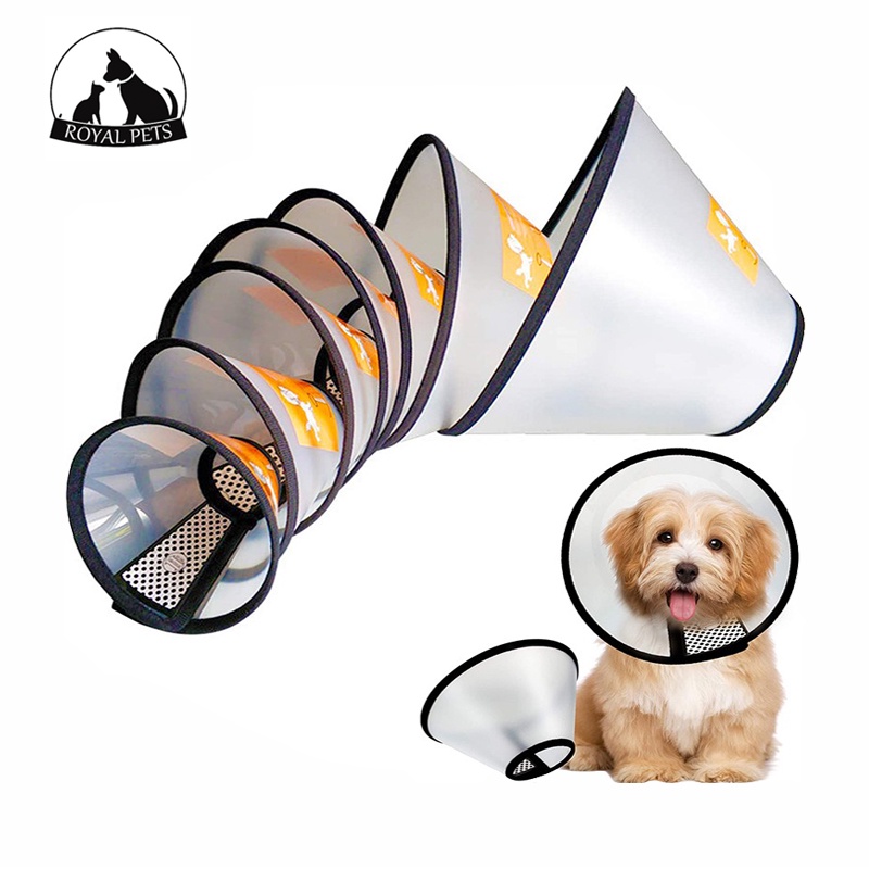 ROYAL PET PARADISE Pet Collar Cone Pelindung leher Kucing Anjing Corong Penutup Leher Kepala Anti Bi