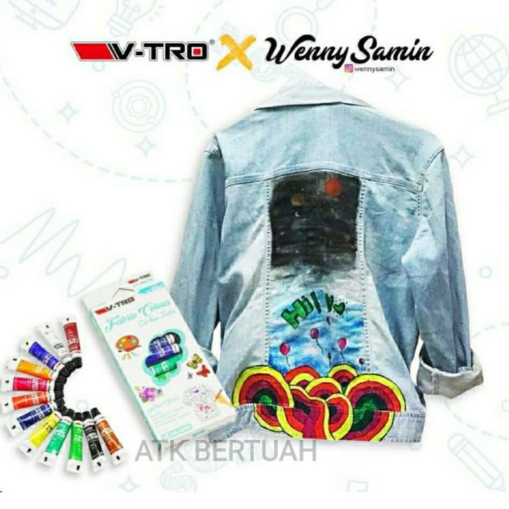 

Tinggi Peminat VTRO V-TRO FABRIC COLOR SET 12 WARNA CAT KAIN TEKSTIL KAOS SEPATU