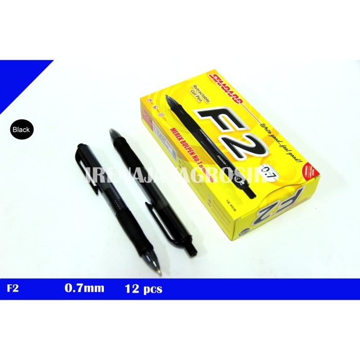 

*#*#*#] STANDARD PULPEN / BALL POINT / PENA F2 hitam klik isi 12 pcs murah