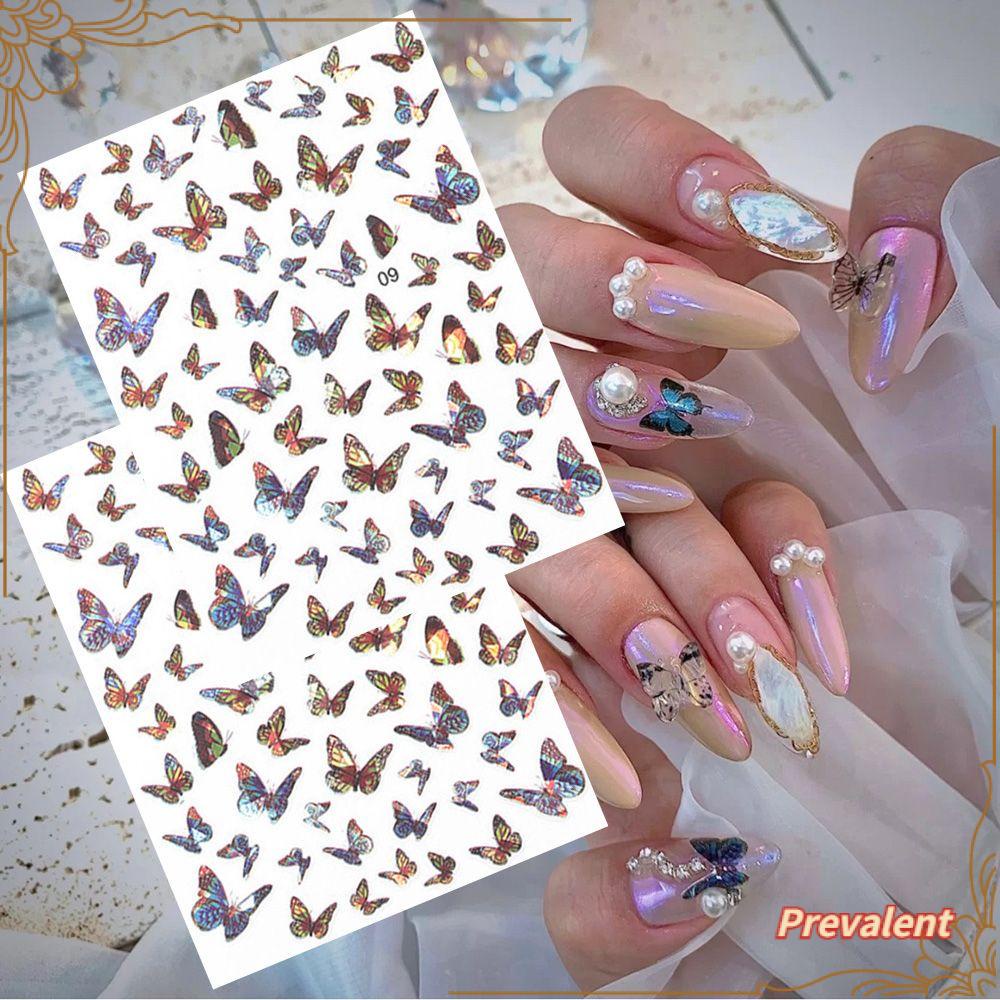 Preva Stiker Kuku Hot Nail Decals DIY Hologram