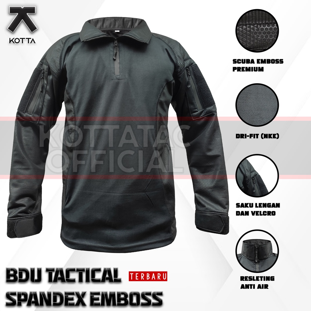 KAOS BDU COMBAT EMBOSS PREMIUM - KAOS TACTICAL SPANDEX EMBOSS - KAOS BDU DRYFIT - KAOS BDU COMBAT