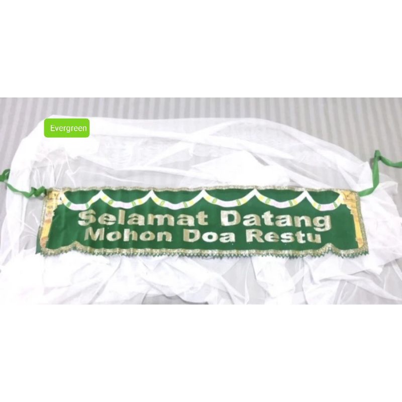 Banner Selamat Datang Mohon Doa Restu | Undangan Hajatan | Bunting Flag | Hajatan Nikah