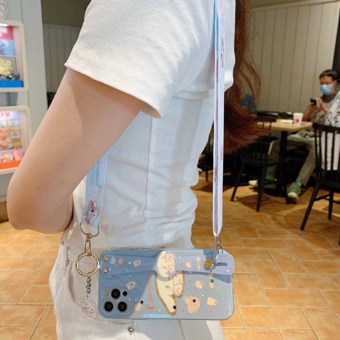 

Lanyard Cinnamoroll Casing Tali Lanyard Iphone X 11 12 13 Pro Max Sling Case
