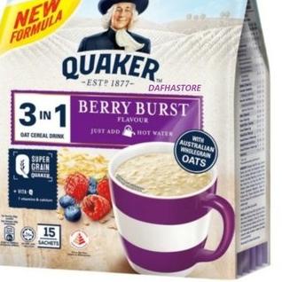 

➢ QUAKER 3 IN 1 BERRY BURST (15 SACHET x 30gr ) MALAYSIA ◘