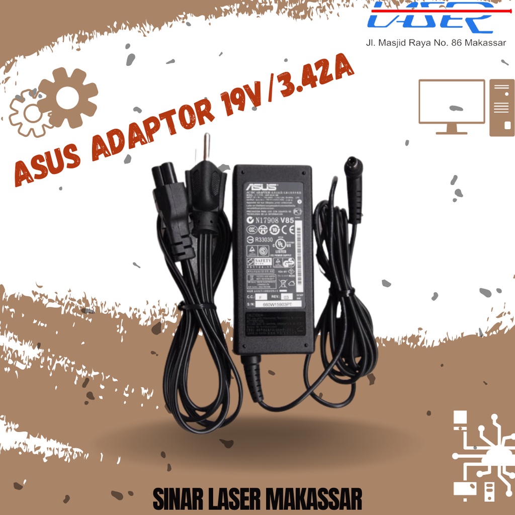 ADAPTOR CAS ASUS 19V/3.42A CAS LAPTOP ASUS