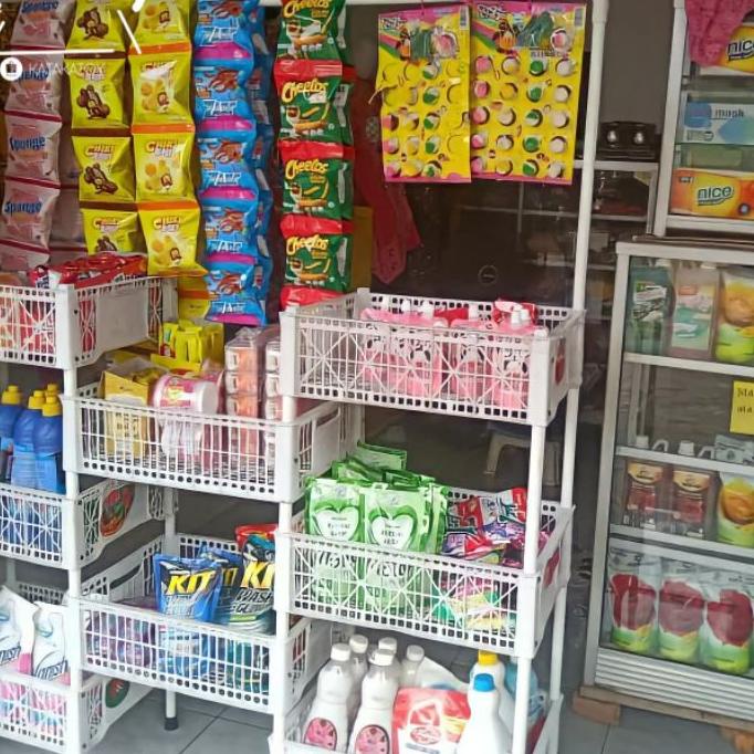 ☞ RAK DAGANGAN Rak Susun Rak Susun Keranjang Susun Rak Chiki Rak Snack Rak Jajanan ✰