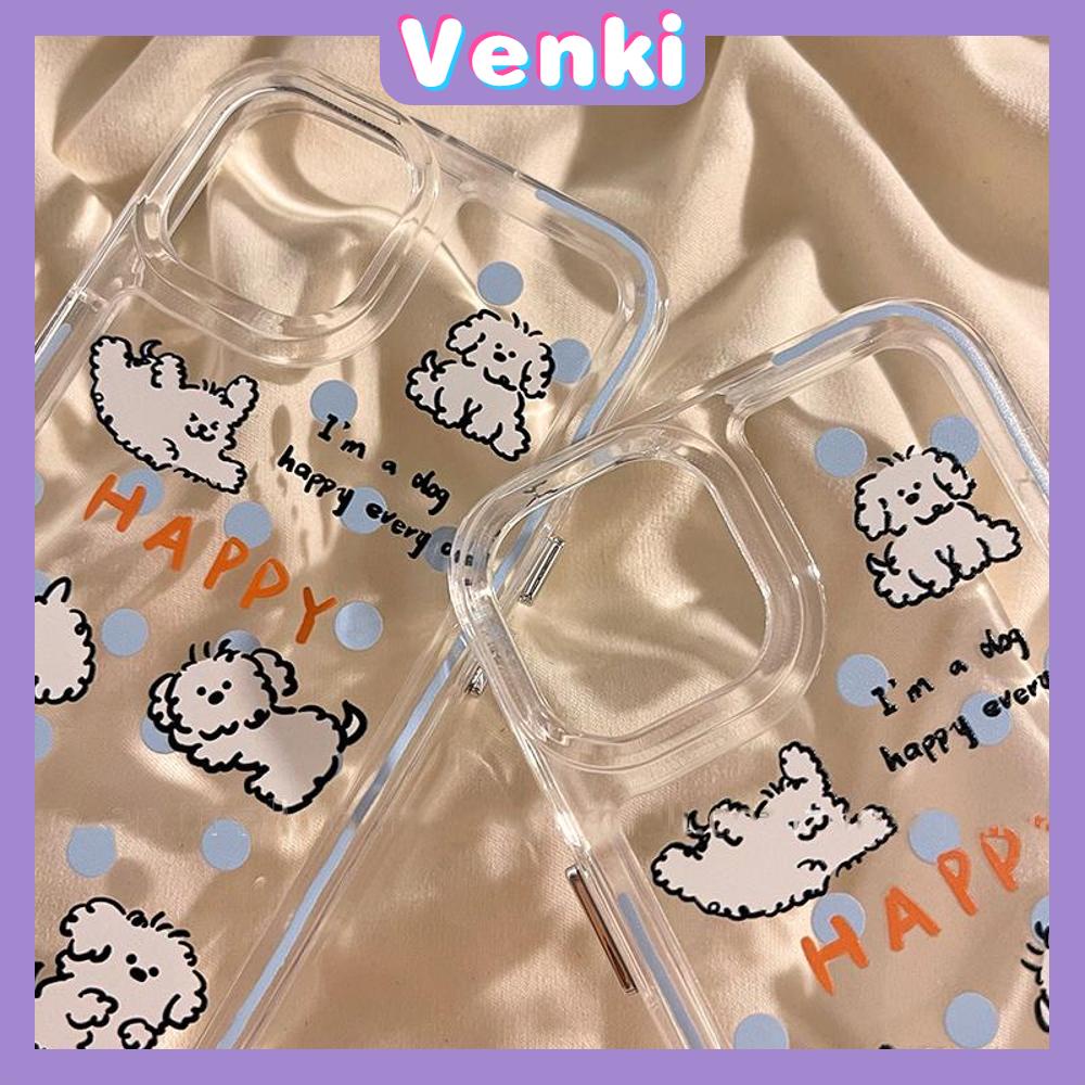 Case For iPhone 11 Soft TPU Transparent Space Case Cute Cartoon Puppy Case Plating Buttons Camera Protection Shockproof For iPhone 14 13 12 11 Plus Pro Max 6 7 8 Plus XR XS