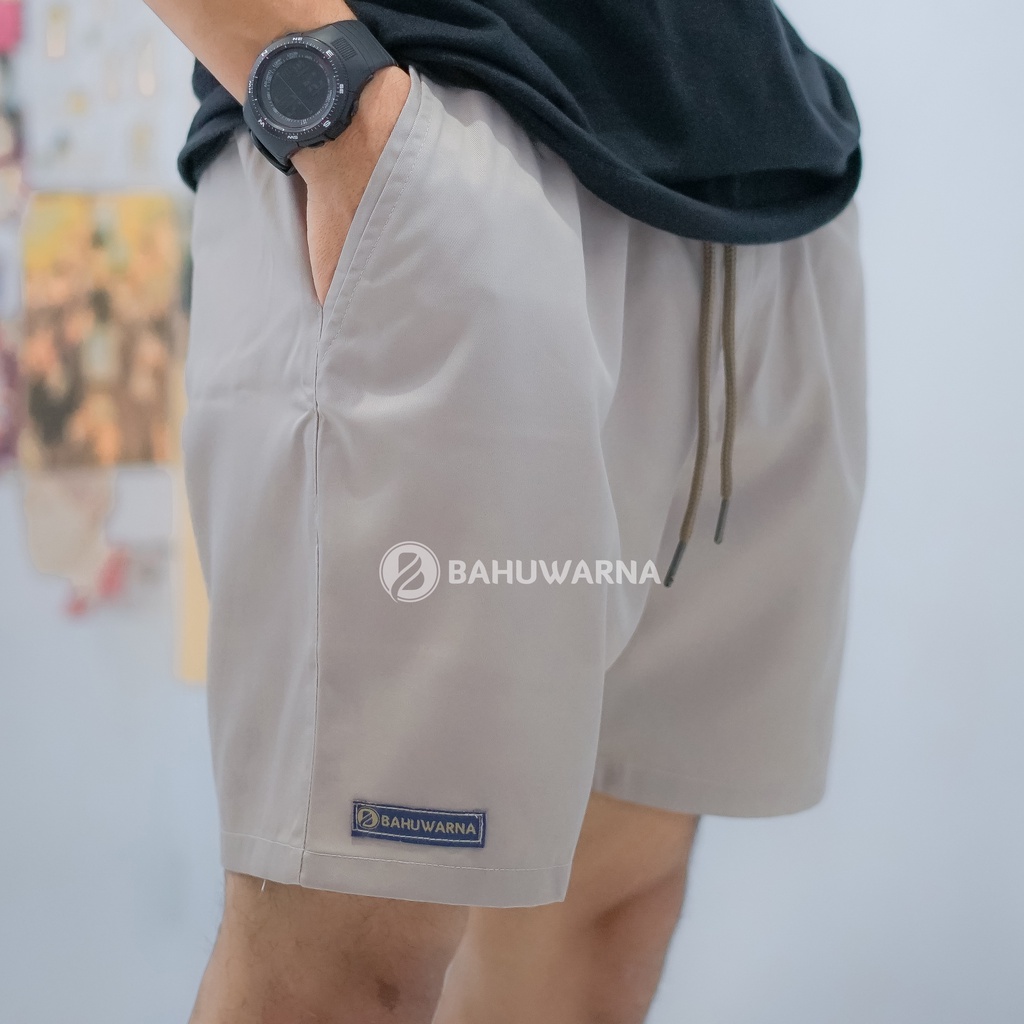 celana pendek pria kolor santai olahraga bahan katun short pants