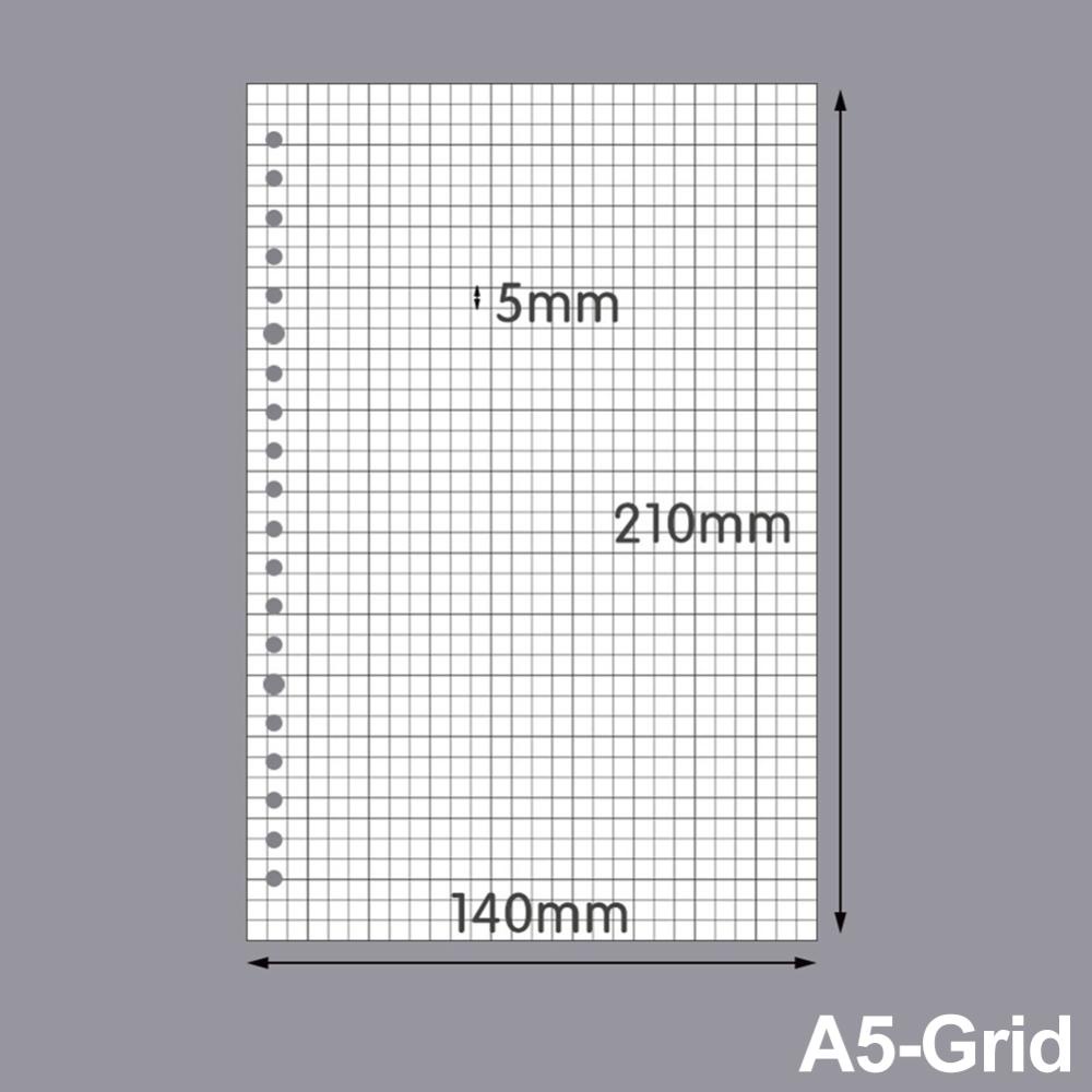 Timekey A5 A4 B5 Loose Leaf Notebook Refill Spiral Binder Halaman Dalam Mingguan Bulanan To Do Line Dot Grid Inside Paper Stationery A2P5