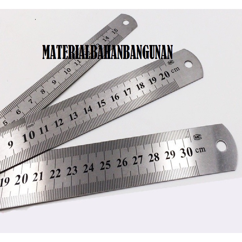 

Penggaris Stainless 200 Cm Alat ukur Tukang 80 inch Mistar Ruler Besi Anti karat