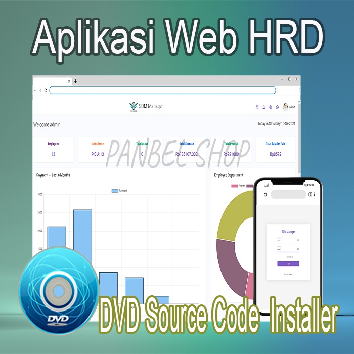 Aplikasi Web Manajemen HRD Kepegawaian HRIS (Source Code)