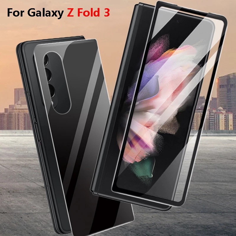 9h Hardness Screen Anti-Fingerprint Full Coverage Protector Anti-Silau Tempered Glass 5D Tempered Glass Film Kompatibel Dengan Untuk Samsung Galaxy Z Lipat3