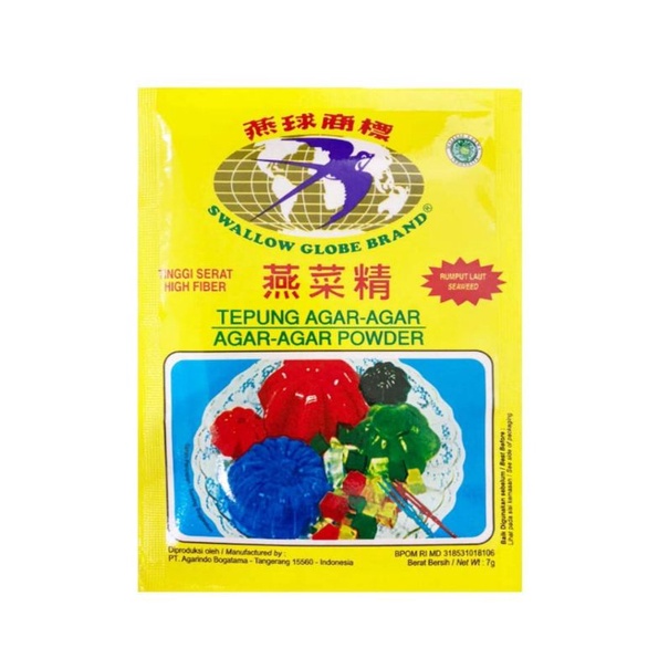 

Agar-Agar Swallow Globe Brand tanpa warna, hijau, merah, coklat