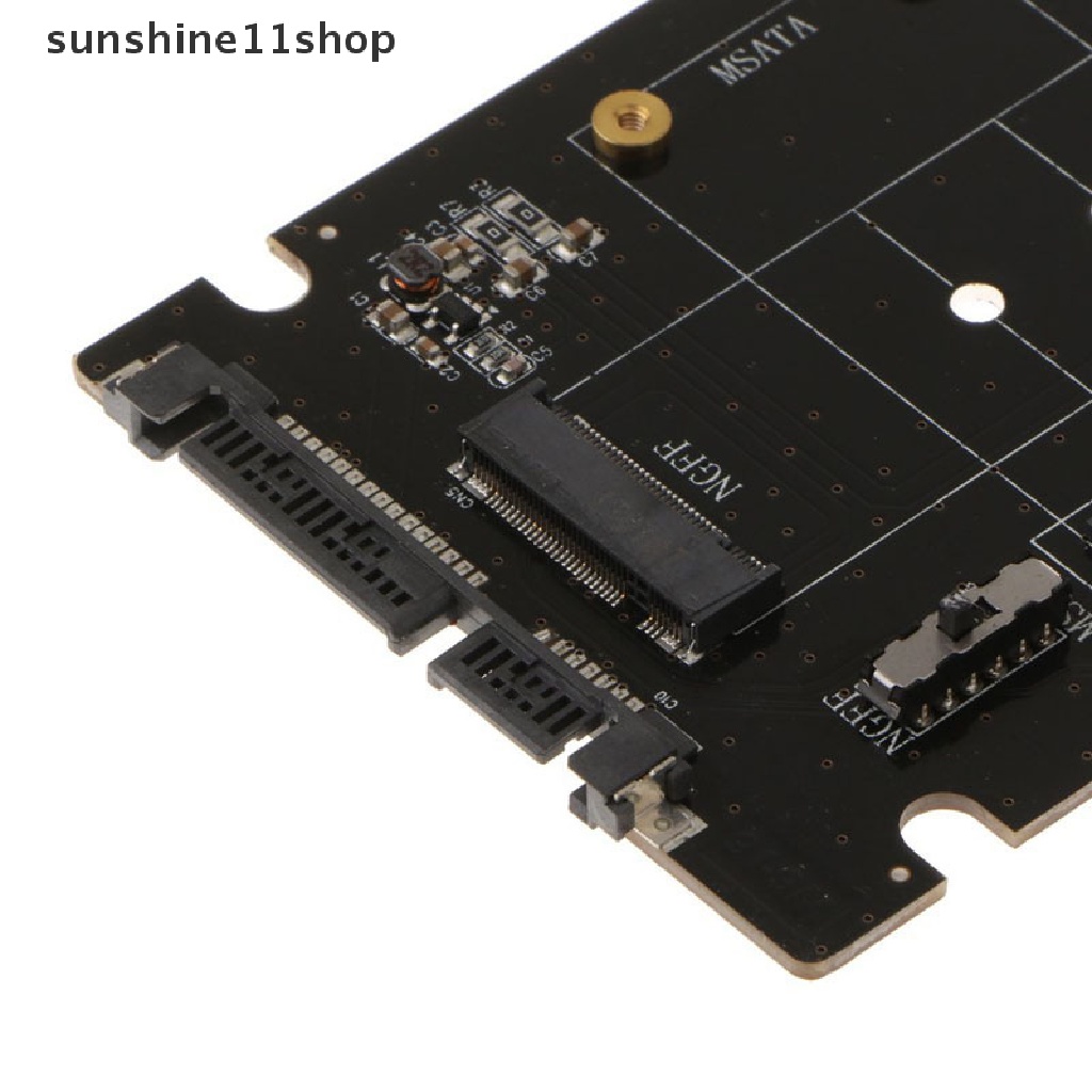 Sho MSATA Ssd To 2.5 ''SATA 6.0gps Adapter Converter Kartu Modul Papan Mini Pcie Ssd N