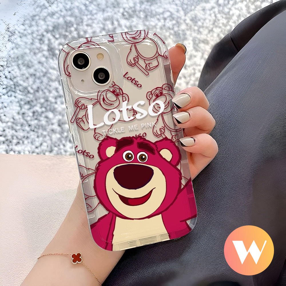 Case Beruang Strawberry Lucu Realme C33 C35 C25Y C20A C25s C25 C15 C3 C11 C20 C12 C21Y Realme 5 6i 5s 5i Narzo 20 30A Kartun Manyo Pasangan Shockproof Airbag Soft Tpu Clear Cover