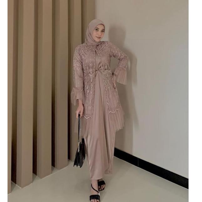 STOK TERBATAS Bridesmaid Dress Kondangan Muslim / Sage Green Nude Milo Mauve Taro Rosegold Silver Ta