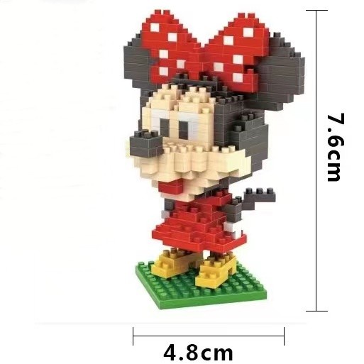 Mainan Blok Rakit Partikel Kecil Miniatur Kompatibel Dengan Lego Disney Mickey Mouse Donald Duck